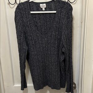 St. John's Bay Charcoal Gray V-Neck Sweater